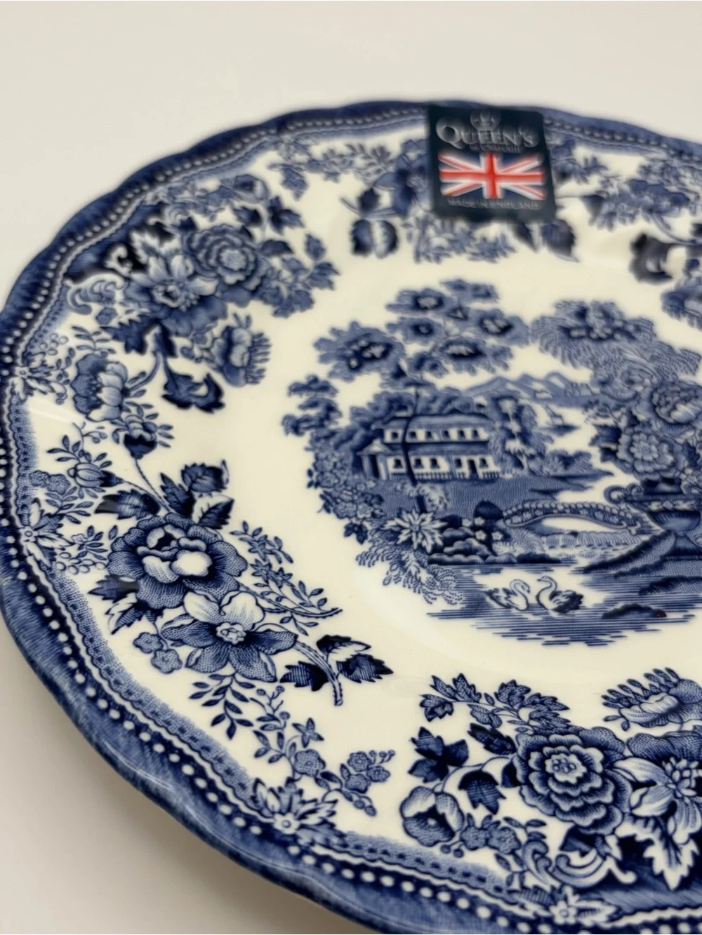 Set of Six Royal Wessex Tonquin Blue Salad Plates Queens Churchill England NWT